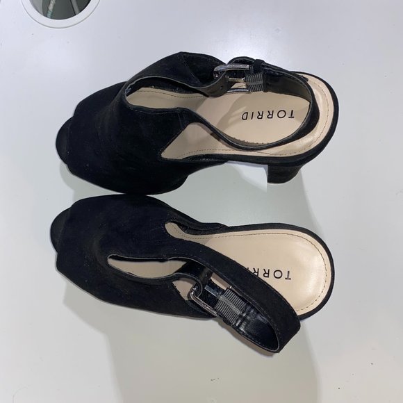 Peep toe platform ankle strap heels - Picture 5 of 5